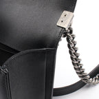 Chanel Shoulder Bag Boy Black Caviar Leather Boy Chain — view 6