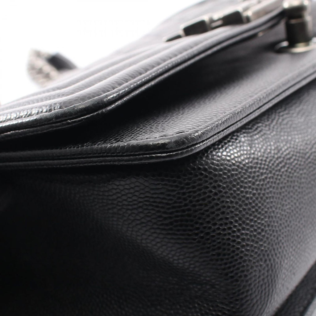 Chanel Shoulder Bag Boy Black Caviar Leather Boy Chain — view 8