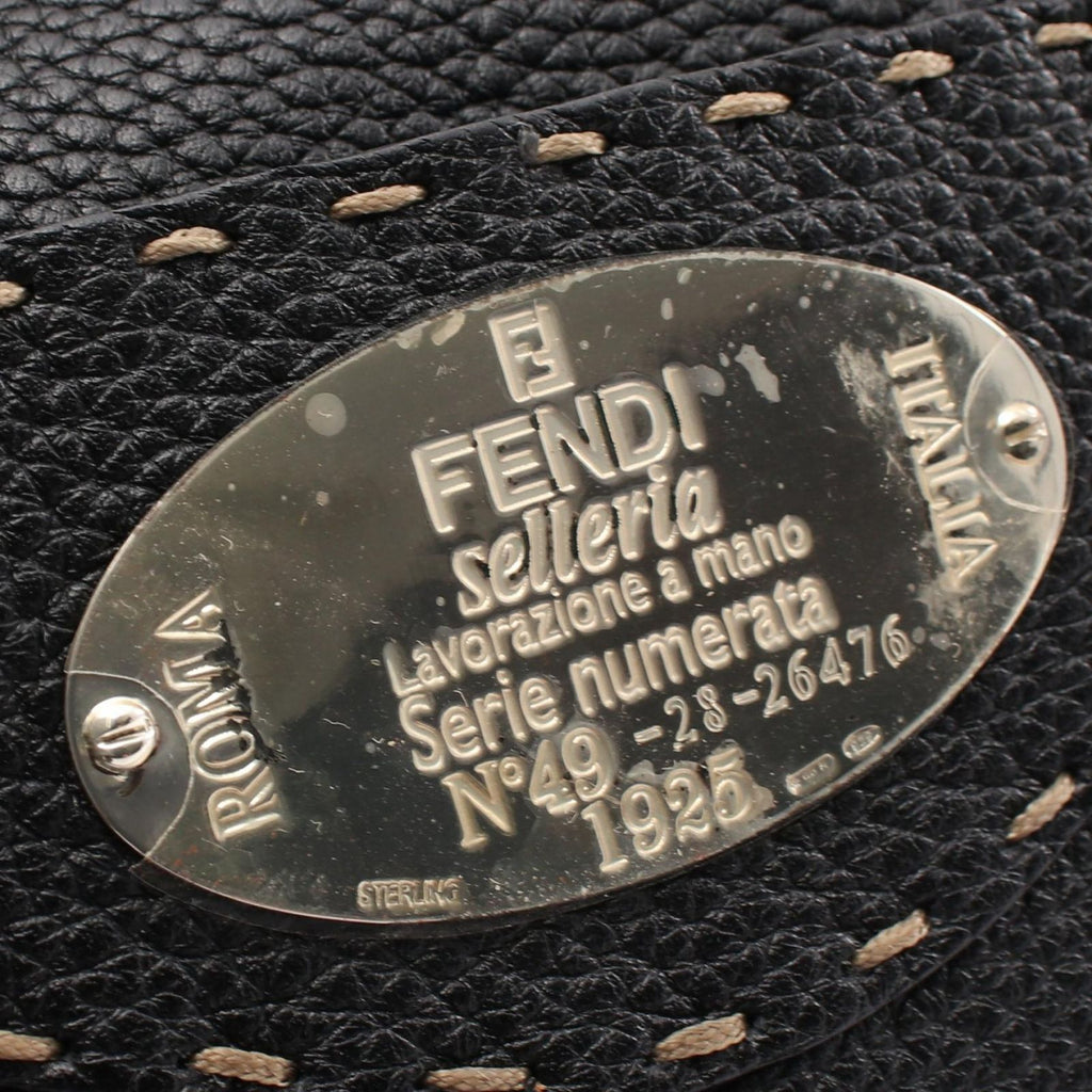 Fendi Shoulder Bag Selleria Black Leather — view 5