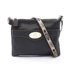 Fendi Shoulder Bag Selleria Black Leather