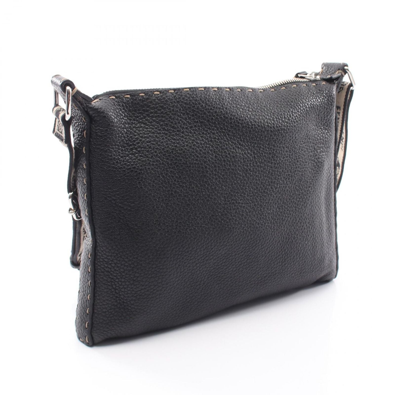 Fendi Shoulder Bag Selleria Black Leather — view 2