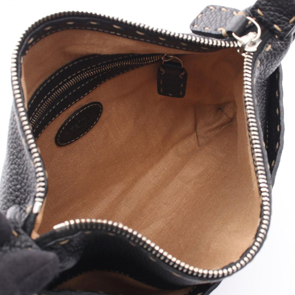 Fendi Shoulder Bag Selleria Black Leather — view 3