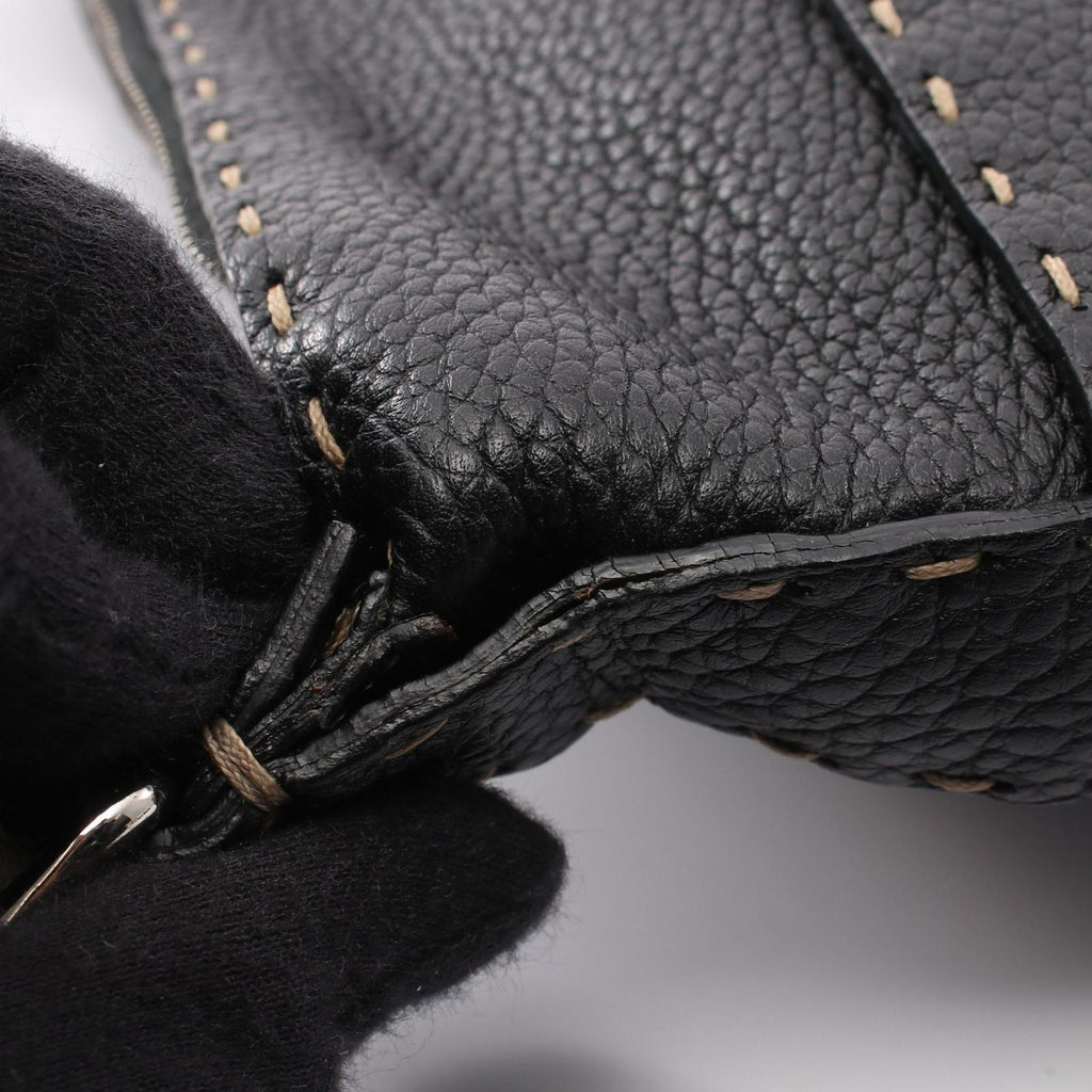 Fendi Shoulder Bag Selleria Black Leather — view 7