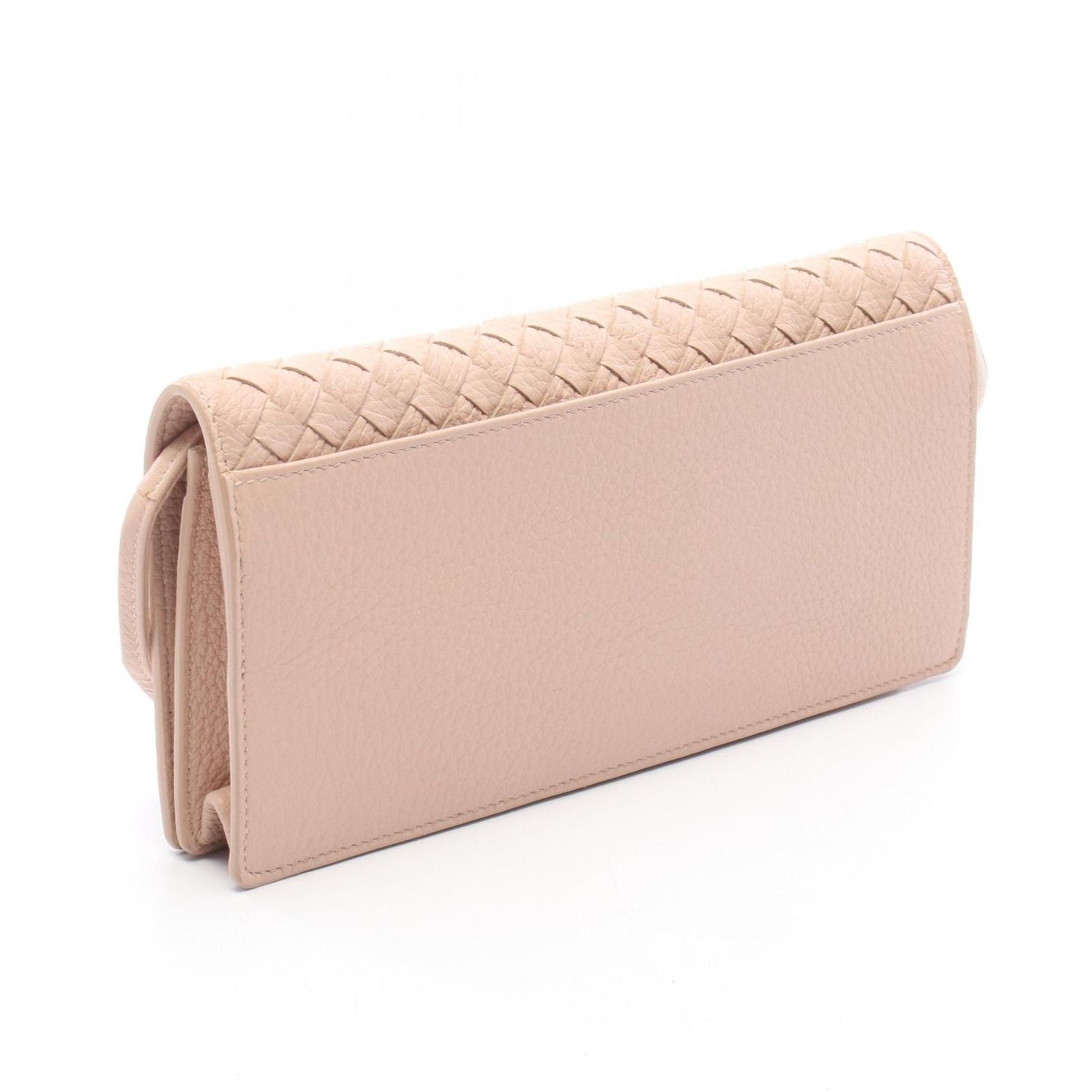 Bottega Veneta Shoulder Bag Intrecciato Pink Beige Leather — view 2