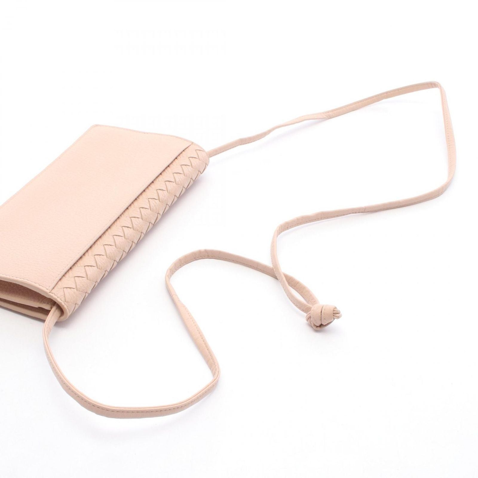 Bottega Veneta Shoulder Bag Intrecciato Pink Beige Leather — view 7