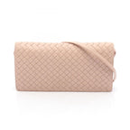 Bottega Veneta Shoulder Bag Intrecciato Pink Beige Leather