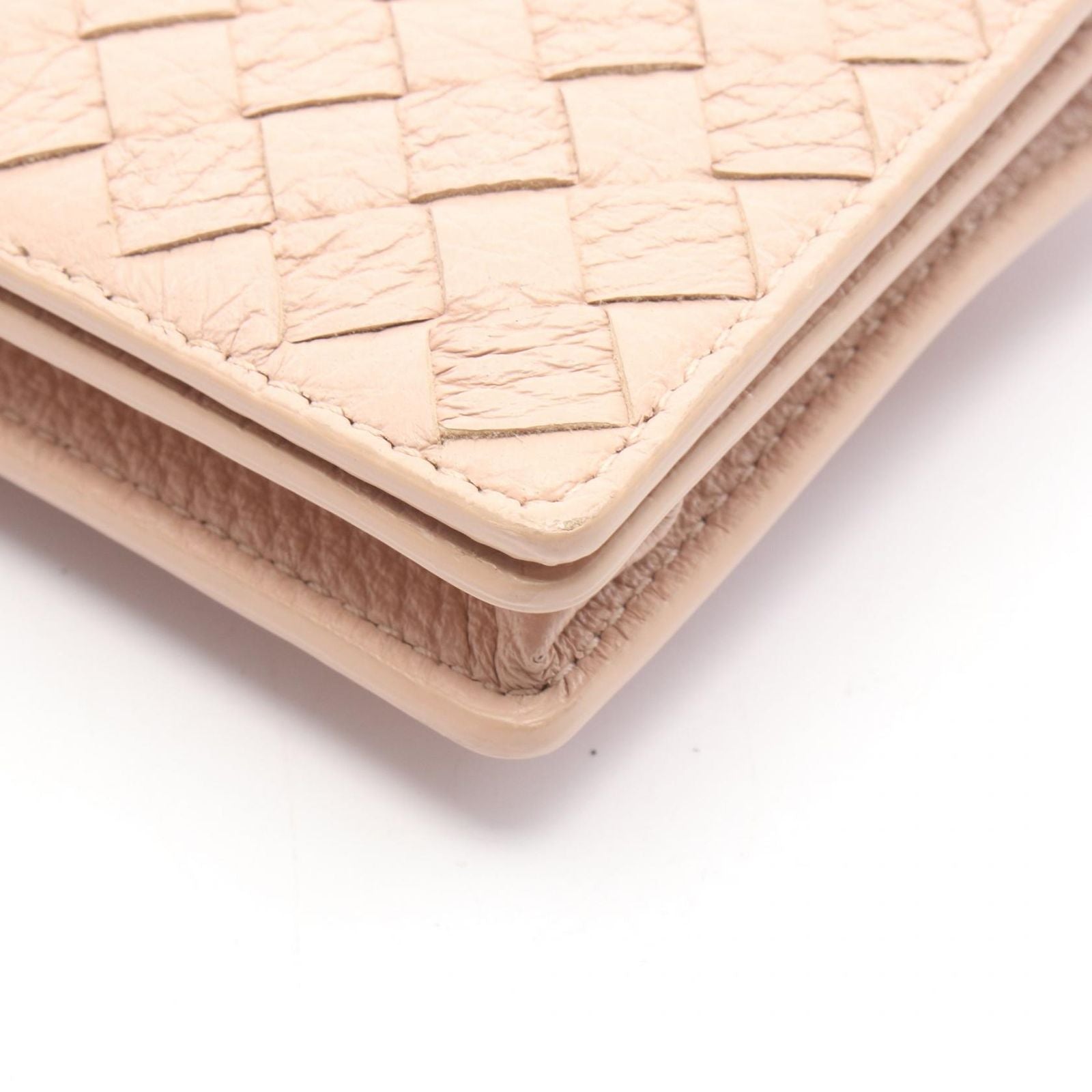 Bottega Veneta Shoulder Bag Intrecciato Pink Beige Leather — view 5