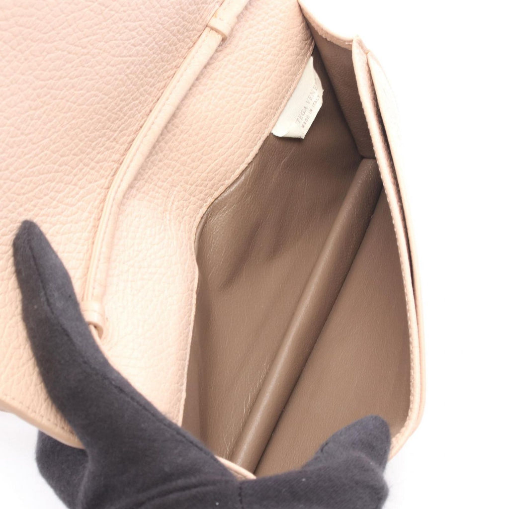 Bottega Veneta Shoulder Bag Intrecciato Pink Beige Leather — view 3