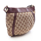 Gucci Shoulder Bag Abbey Beige Brown Canvas Leather — view 2