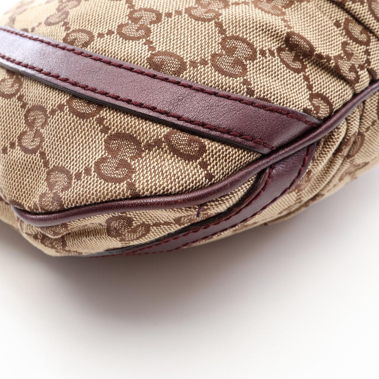Gucci Shoulder Bag Abbey Beige Brown Canvas Leather — view 7