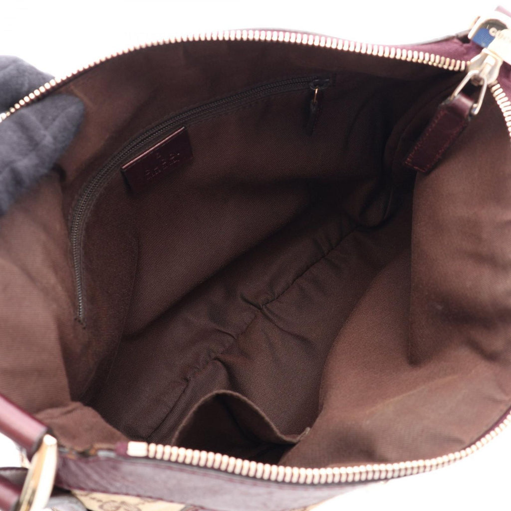 Gucci Shoulder Bag Abbey Beige Brown Canvas Leather — view 3