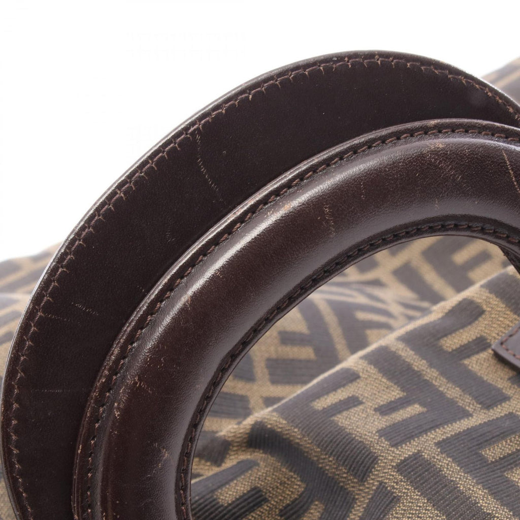 Fendi Tote Zucca Brown Canvas Leather Handbag — view 9