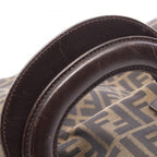 Fendi Tote Zucca Brown Canvas Leather Handbag — view 9