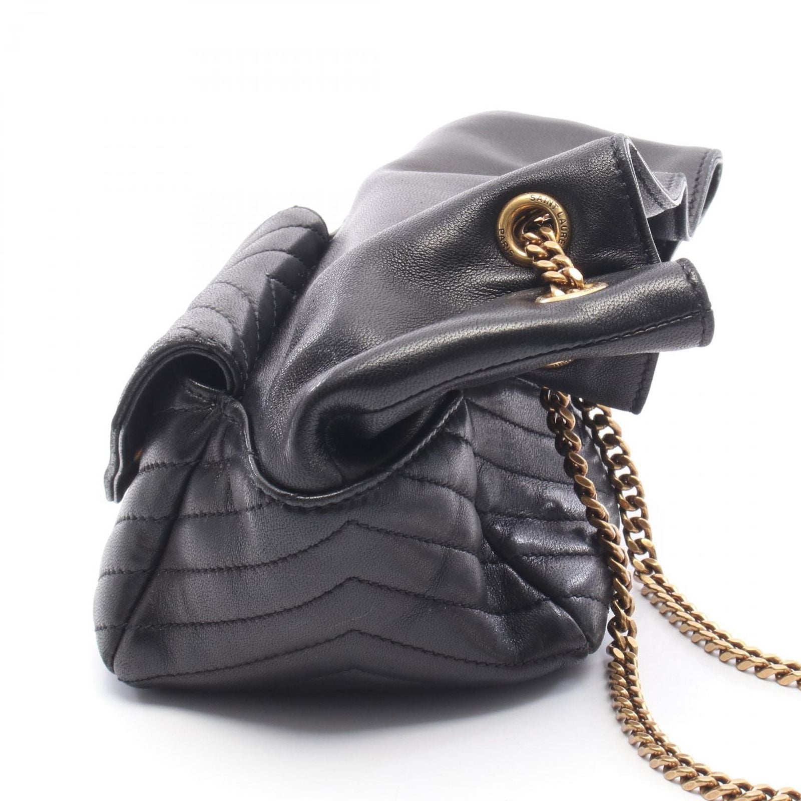 Saint Laurent Paris Shoulder Bag Joe Mini Black Leather — view 8