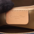 Dior Shoulder Bag Maris Pearl Navy Beige Denim Leather — view 4