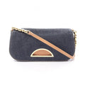 Dior Shoulder Bag Maris Pearl Navy Beige Denim Leather