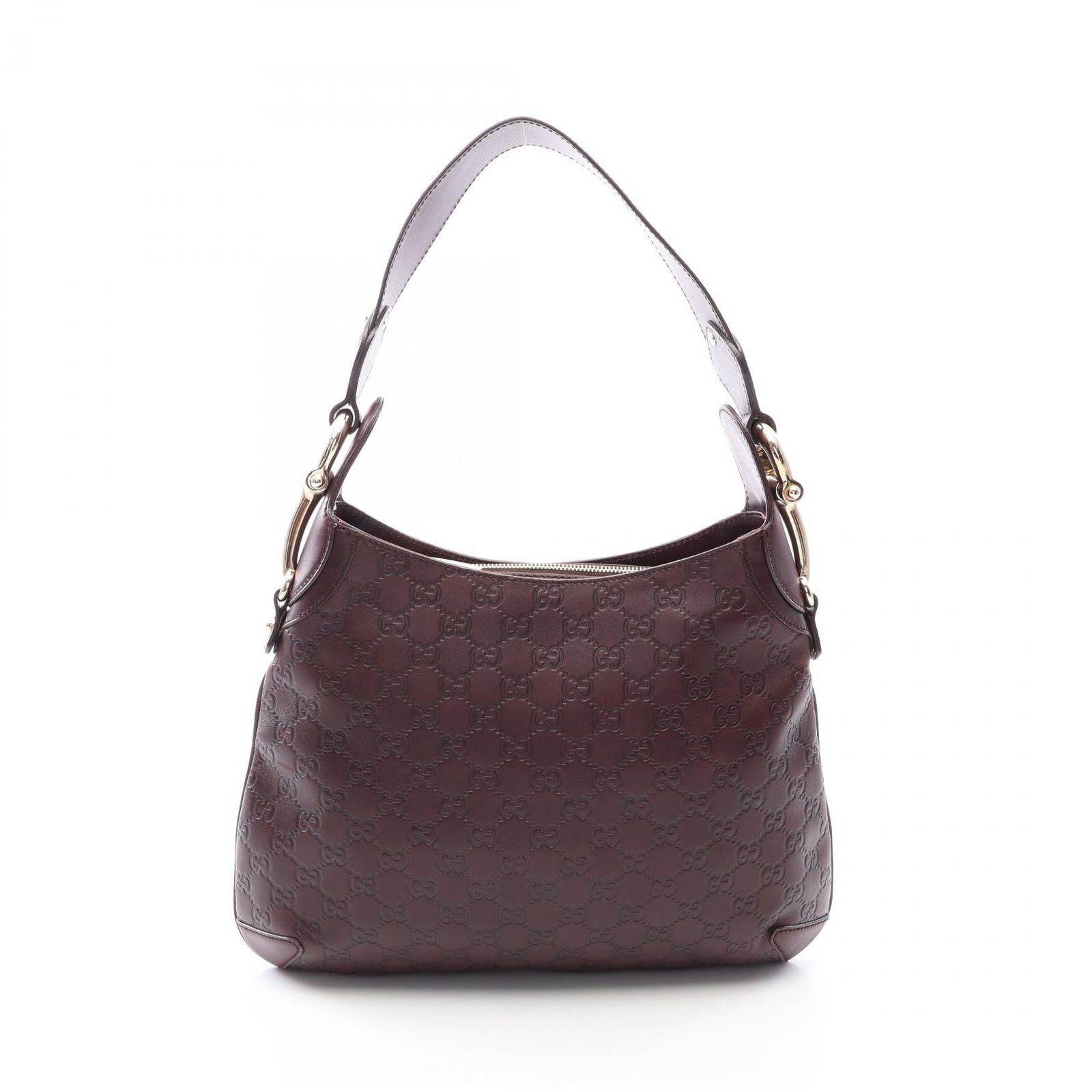 Gucci Shoulder Bag Horsebit Guccissima Brown Leather Oneshoulder