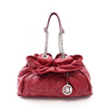 Dior Tote Letranto Chain Shoulder Red Leather