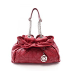Dior Tote Letranto Chain Shoulder Red Leather