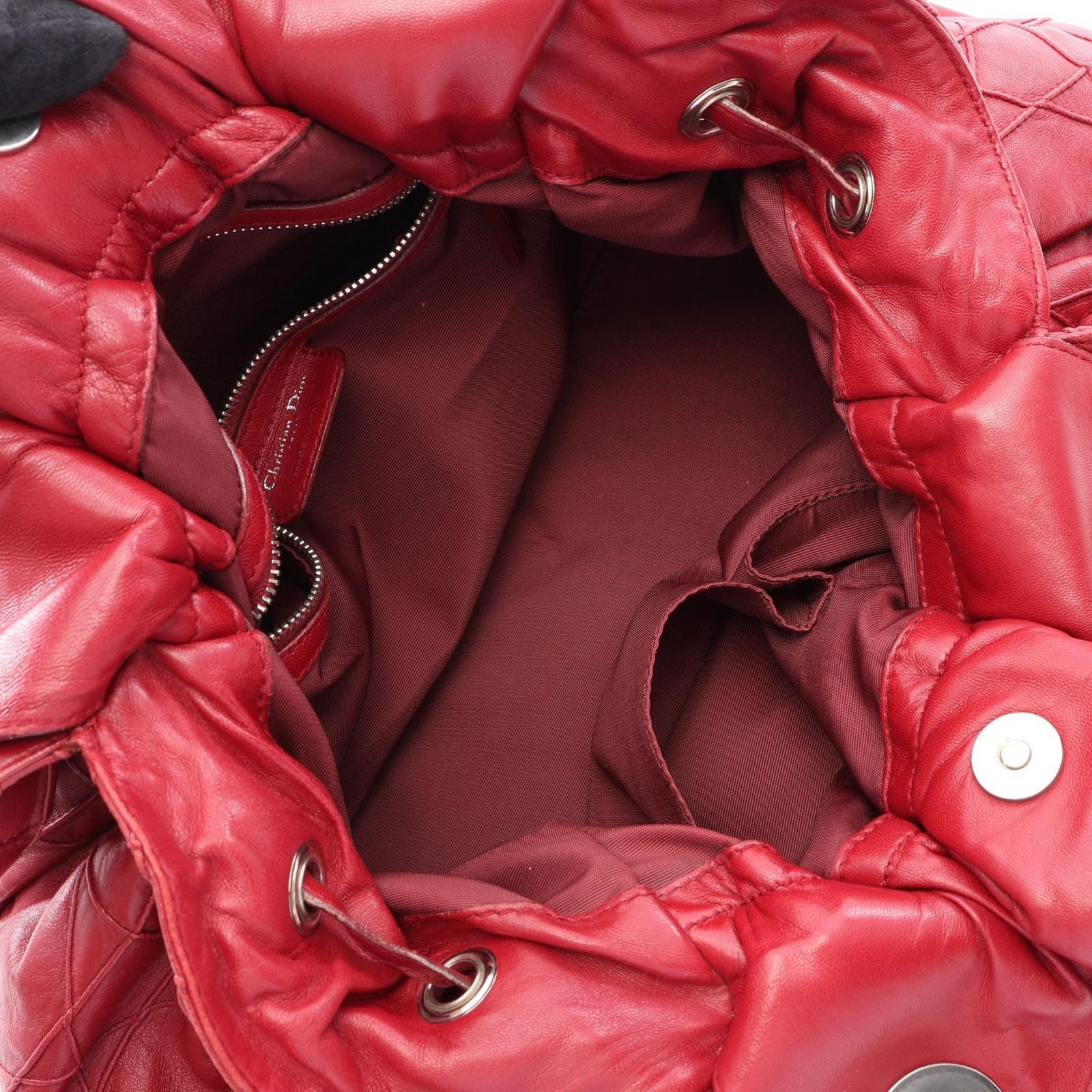 Dior Tote Letranto Chain Shoulder Red Leather — view 3
