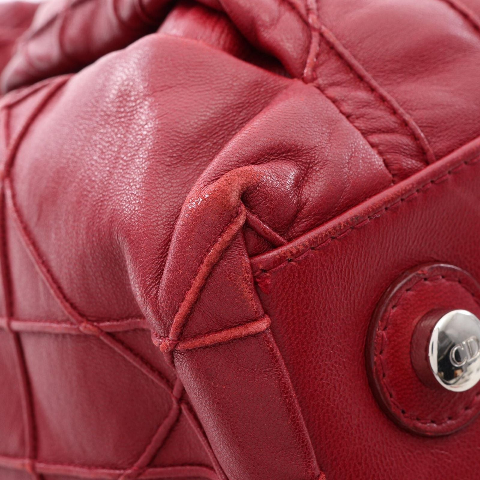 Dior Tote Letranto Chain Shoulder Red Leather — view 6