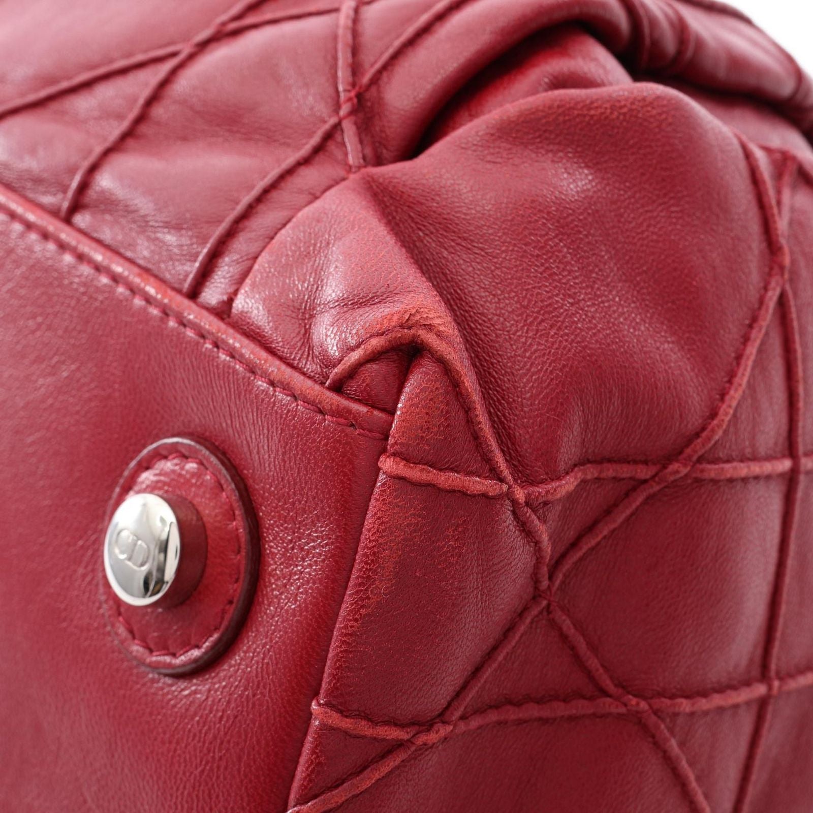 Dior Tote Letranto Chain Shoulder Red Leather — view 5