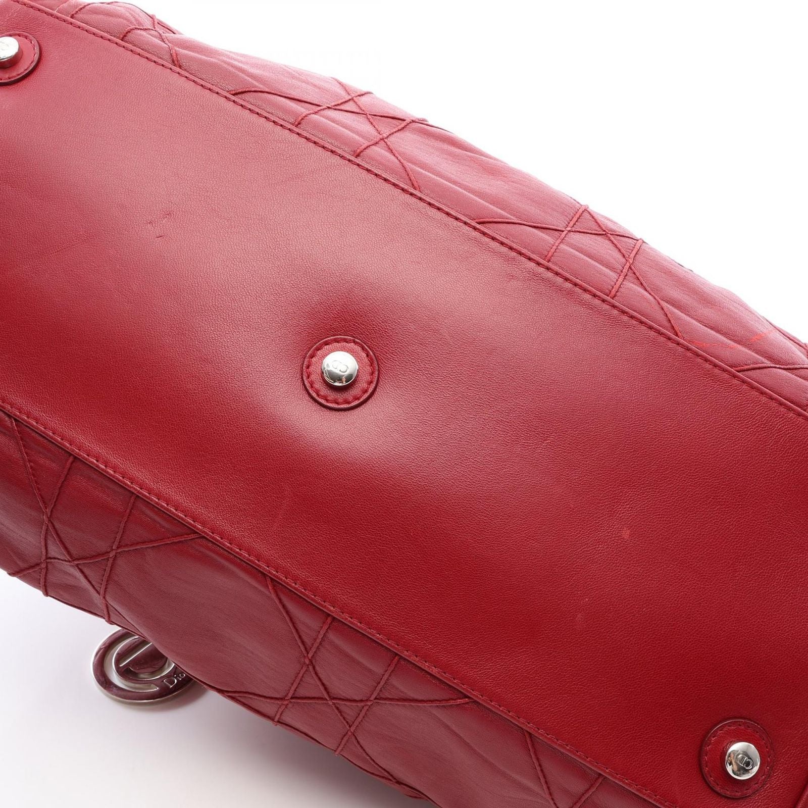 Dior Tote Letranto Chain Shoulder Red Leather — view 9