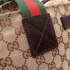 Gucci Tote GG Pattern Sherry Line Beige Canvas Leather — view 8