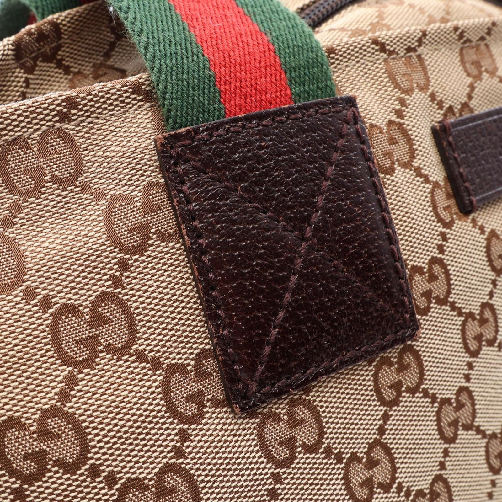 Gucci Tote GG Pattern Sherry Line Beige Canvas Leather — view 8