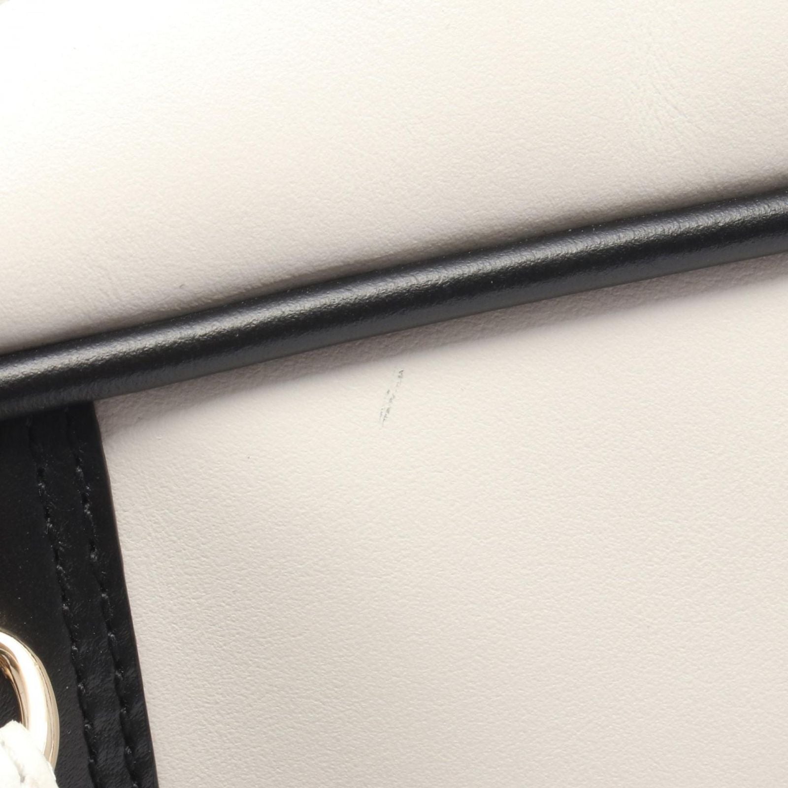 Dior Vibe Bowling Bag 2-Way White Black Leather — view 9