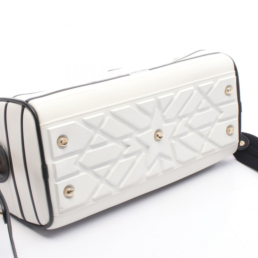 Dior Vibe Bowling Bag 2-Way White Black Leather — view 5
