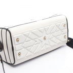 Dior Vibe Bowling Bag 2-Way White Black Leather — view 5