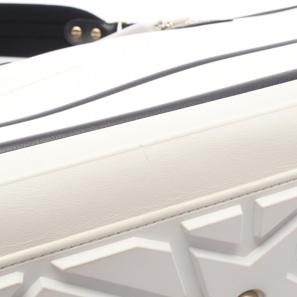 Dior Vibe Bowling Bag 2-Way White Black Leather — view 7