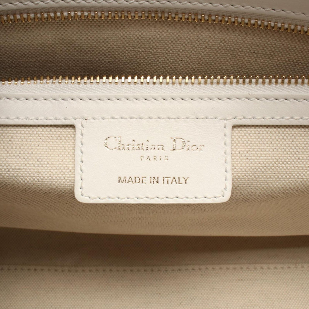 Dior Vibe Bowling Bag 2-Way White Black Leather — view 4
