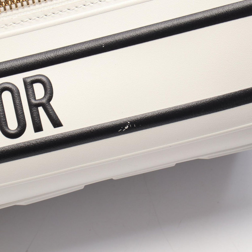 Dior Vibe Bowling Bag 2-Way White Black Leather — view 6