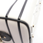 Dior Vibe Bowling Bag 2-Way White Black Leather — view 8
