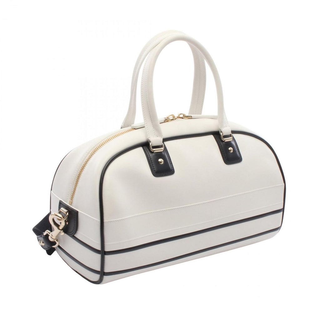 Dior Vibe Bowling Bag 2-Way White Black Leather — view 2