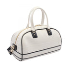 Dior Vibe Bowling Bag 2-Way White Black Leather — view 2