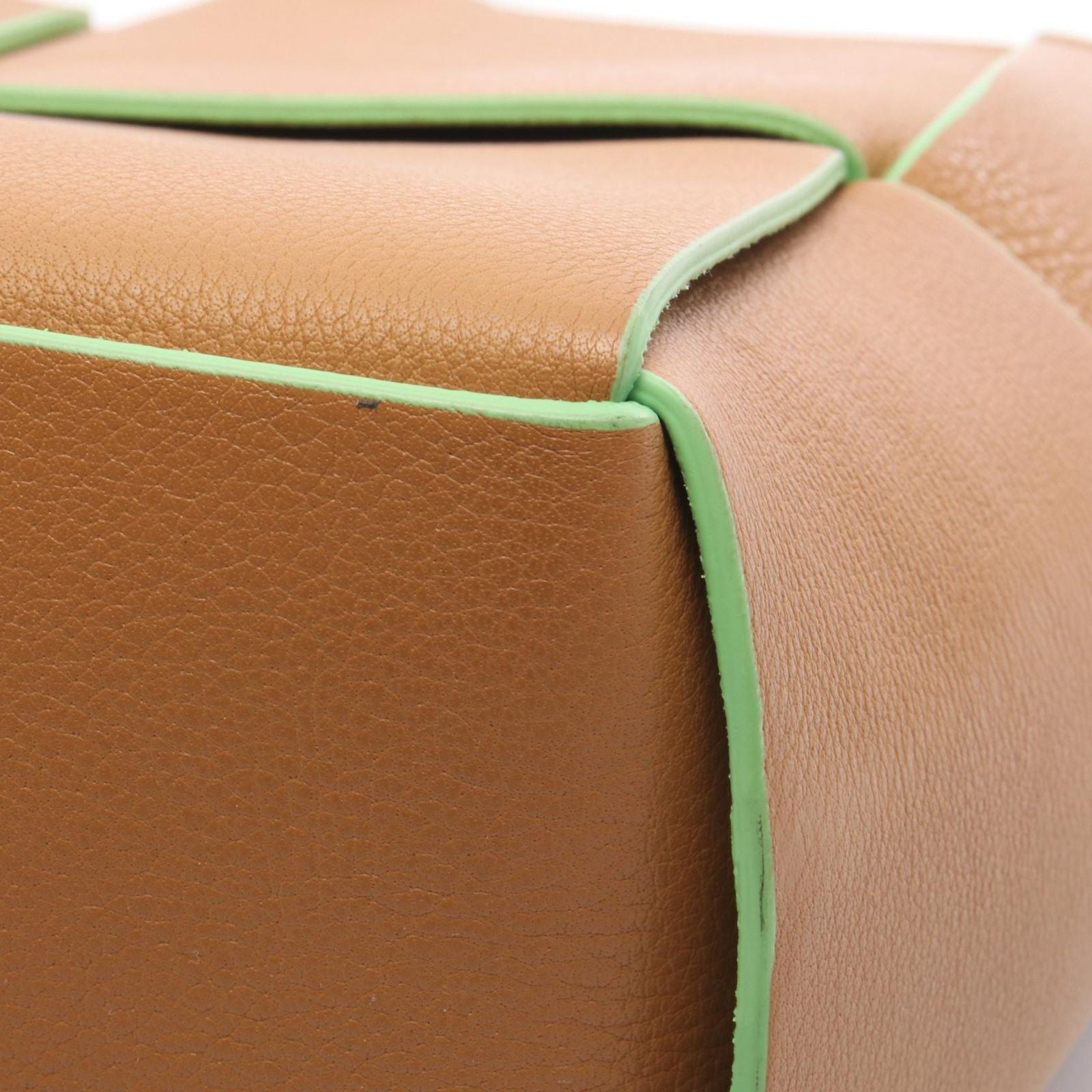 Bottega Veneta Tote Arco Maxi Intrecciato Brown Green Leather Small — view 7