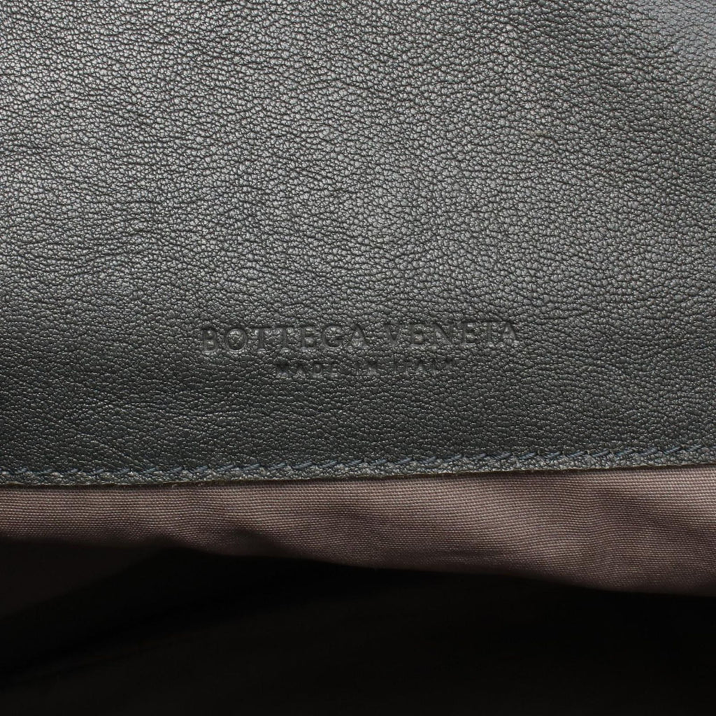 Bottega Veneta Backpack Intrecciato Gray Blue Leather — view 4
