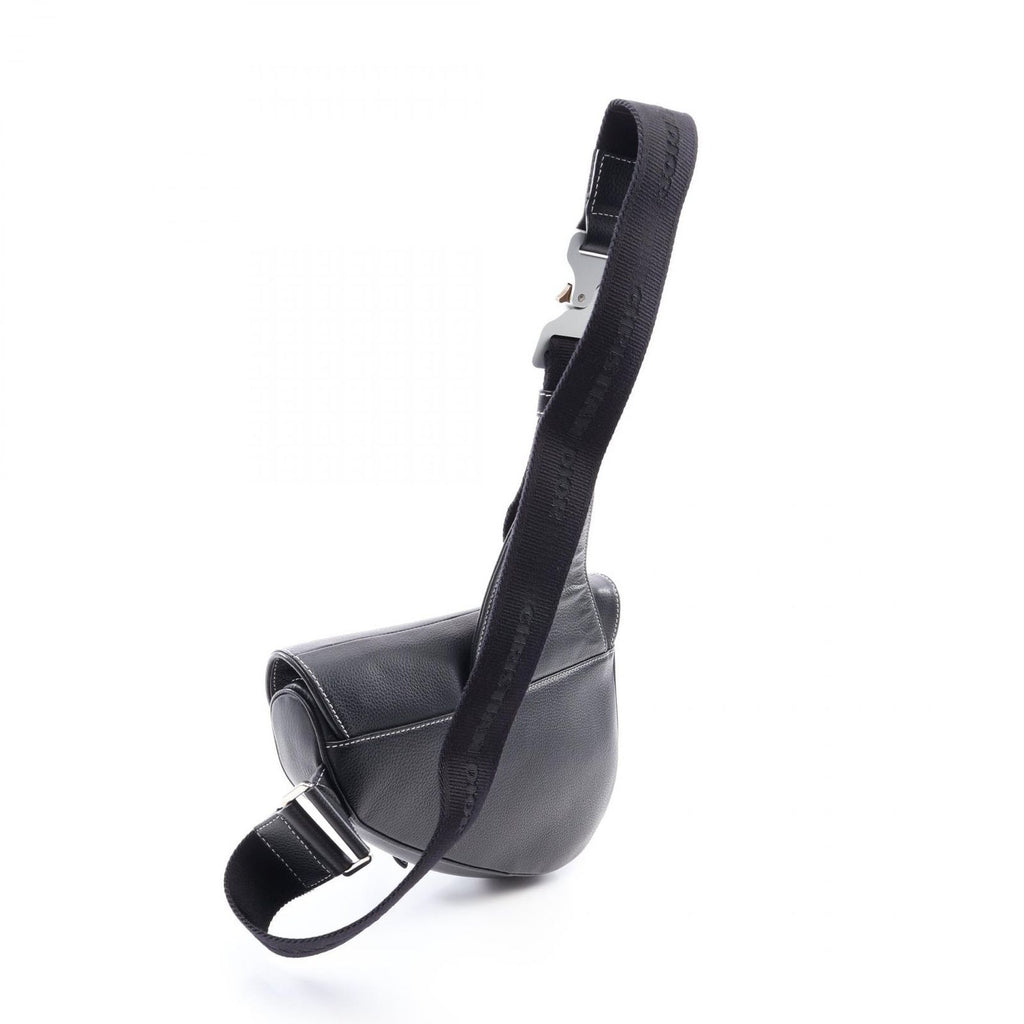 Dior Waist Bag Saddle Black Leather — view 2
