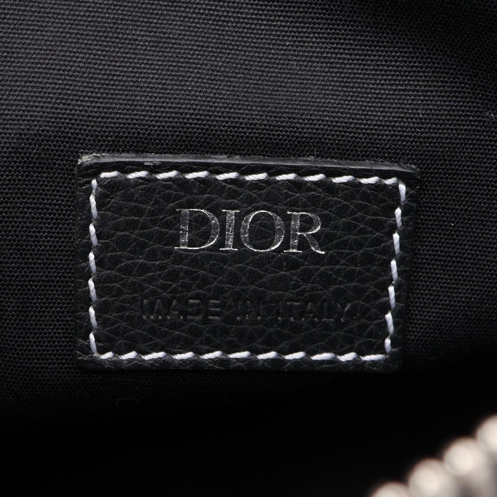 Dior Waist Bag Saddle Black Leather — view 4