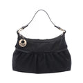 Fendi Shoulder Bag Zucca Black Canvas Leather