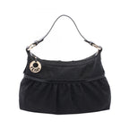 Fendi Shoulder Bag Zucca Black Canvas Leather