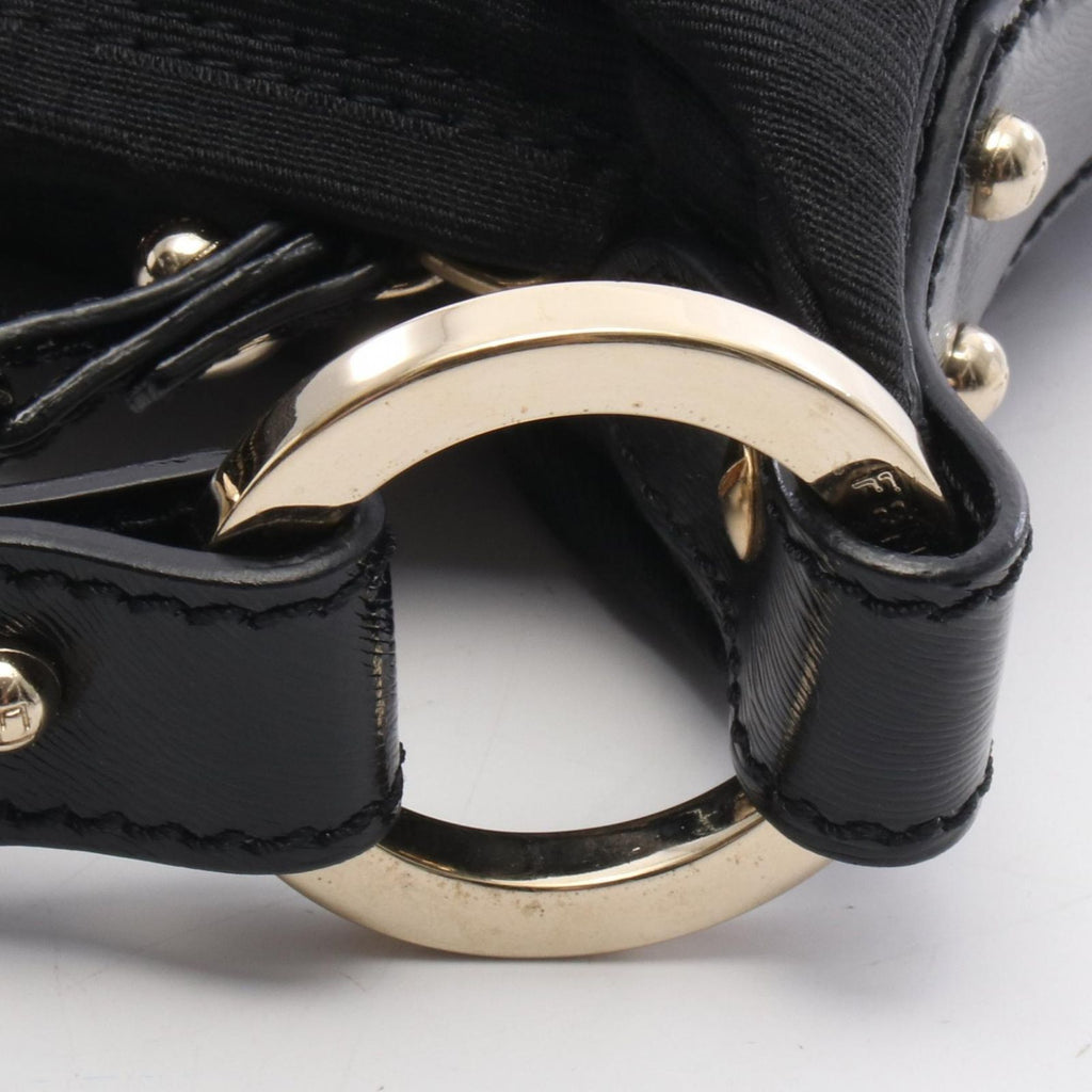 Fendi Shoulder Bag Zucca Black Canvas Leather — view 8
