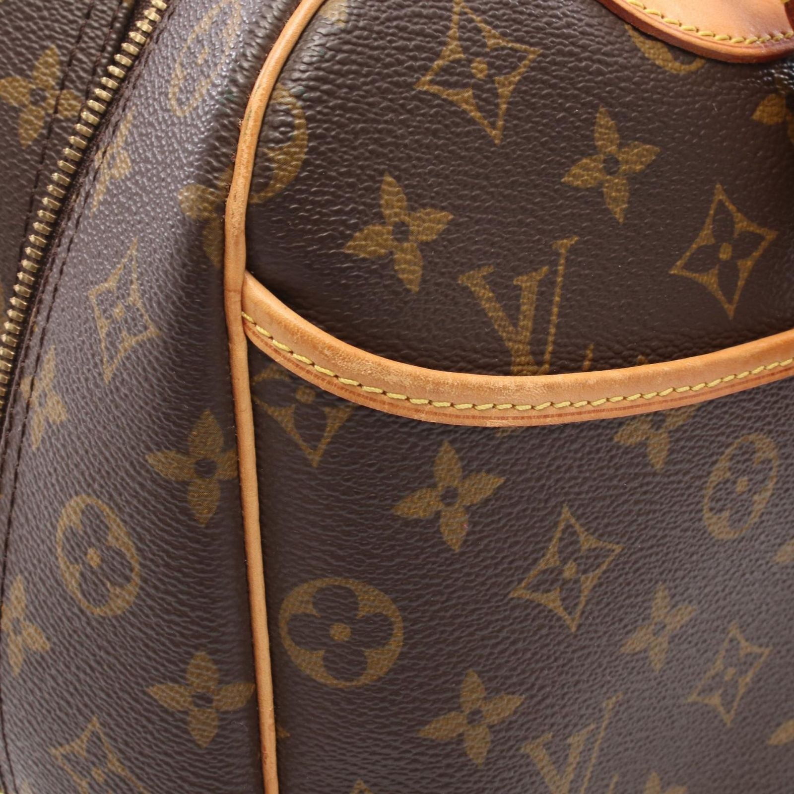 Louis Vuitton Handbag Deauville Bowling Vanity Canvas Leather — view 9