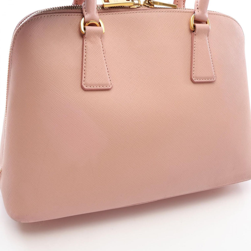Prada Handbag Saffiano Lux 2-Way Pink Leather Triangle Logo Shoulder — view 6