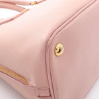 Prada Handbag Saffiano Lux 2-Way Pink Leather Triangle Logo Shoulder — view 7