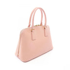 Prada Handbag Saffiano Lux 2-Way Pink Leather Triangle Logo Shoulder — view 2