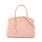 Prada Handbag Saffiano Lux 2-Way Pink Leather Triangle Logo Shoulder